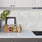 Cotton White Hexagon Patterned Tile