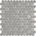 Sample - Gray 12x12 Matte, Glossy Recycled Glass Hexagon Mosaic tile (5 pack, 4.92 sq ft/case)