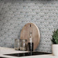 Gray 12x12 Matte, Glossy Recycled Glass Hexagon Mosaic tile (5 pack, 4.92 sq ft/case)