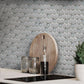 Sample - Gray 12x12 Matte, Glossy Recycled Glass Hexagon Mosaic tile (5 pack, 4.92 sq ft/case)
