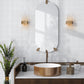 Chiffon White 12x12 Matte Recycled Glass Basketweave Mosaic tile (5 pack, 4.79 sq ft/case)