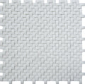 Chiffon White 12x12 Matte Recycled Glass Basketweave Mosaic tile (5 pack, 4.79 sq. ft./case) - Sample