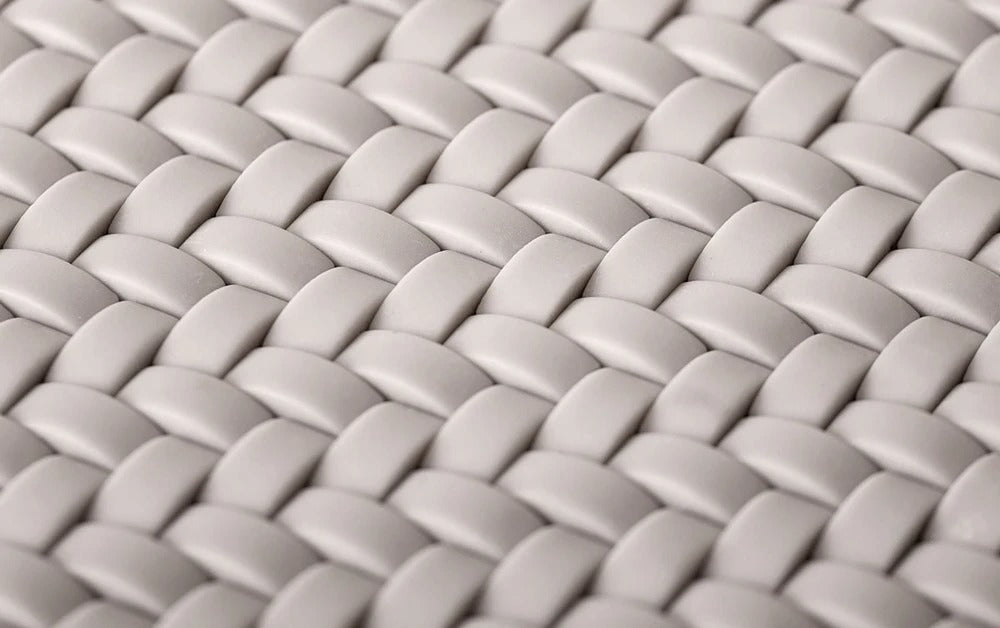 Light Taupe 12x12 Matte Recycled Glass Basketweave Mosaic tile (5 pack, 4.79 sq. ft./case) - Sample