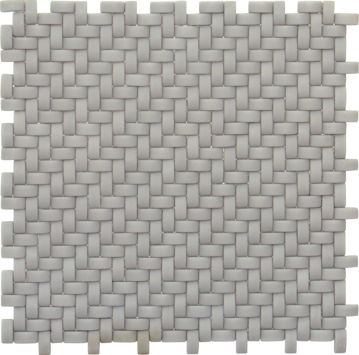 Fossil Gray 12x12 Matte Recycled Glass Basketweave Mosaic tile (5 pack, 4.79 sq ft/case)