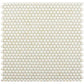 Parchment White 12x12 Glossy Iridescent Penny Round Recycled Glass Mosaic Tile (10 pack, 11.11 sq ft/case) - Sample