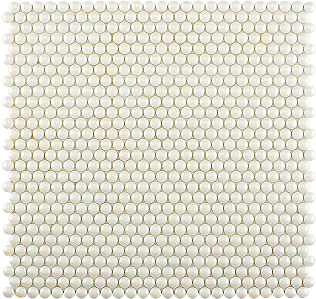 Lustrous White Pearl Penny Mosaic Tile
