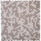 White, Beige 12x12 Glossy Recycled Glass Penny Round Mosaic tile (10 pack, 11.11 sq ft/case)