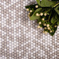 White, Beige 12x12 Glossy Recycled Glass Penny Round Mosaic tile (10 pack, 11.11 sq. ft./case) - Sample