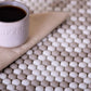 White, Beige 12x12 Glossy Recycled Glass Penny Round Mosaic tile (10 pack, 11.11 sq. ft./case) - Sample