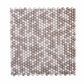 White, Beige 12x12 Glossy Recycled Glass Penny Round Mosaic tile (10 pack, 11.11 sq. ft./case) - Sample