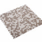 White, Beige 12x12 Glossy Recycled Glass Penny Round Mosaic tile (10 pack, 11.11 sq. ft./case) - Sample