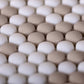 White, Beige 12x12 Glossy Recycled Glass Penny Round Mosaic tile (10 pack, 11.11 sq. ft./case) - Sample