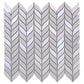White, Blue 12x12 Matte Recycled Glass Mosaic tile (10 pack, 9.75 sq. ft./case) - Sample
