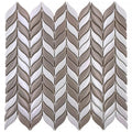 White, Brown 12x12 Glossy Recycled Glass Mosaic tile (10 pack, 9.75 sq. ft./case) - Sample