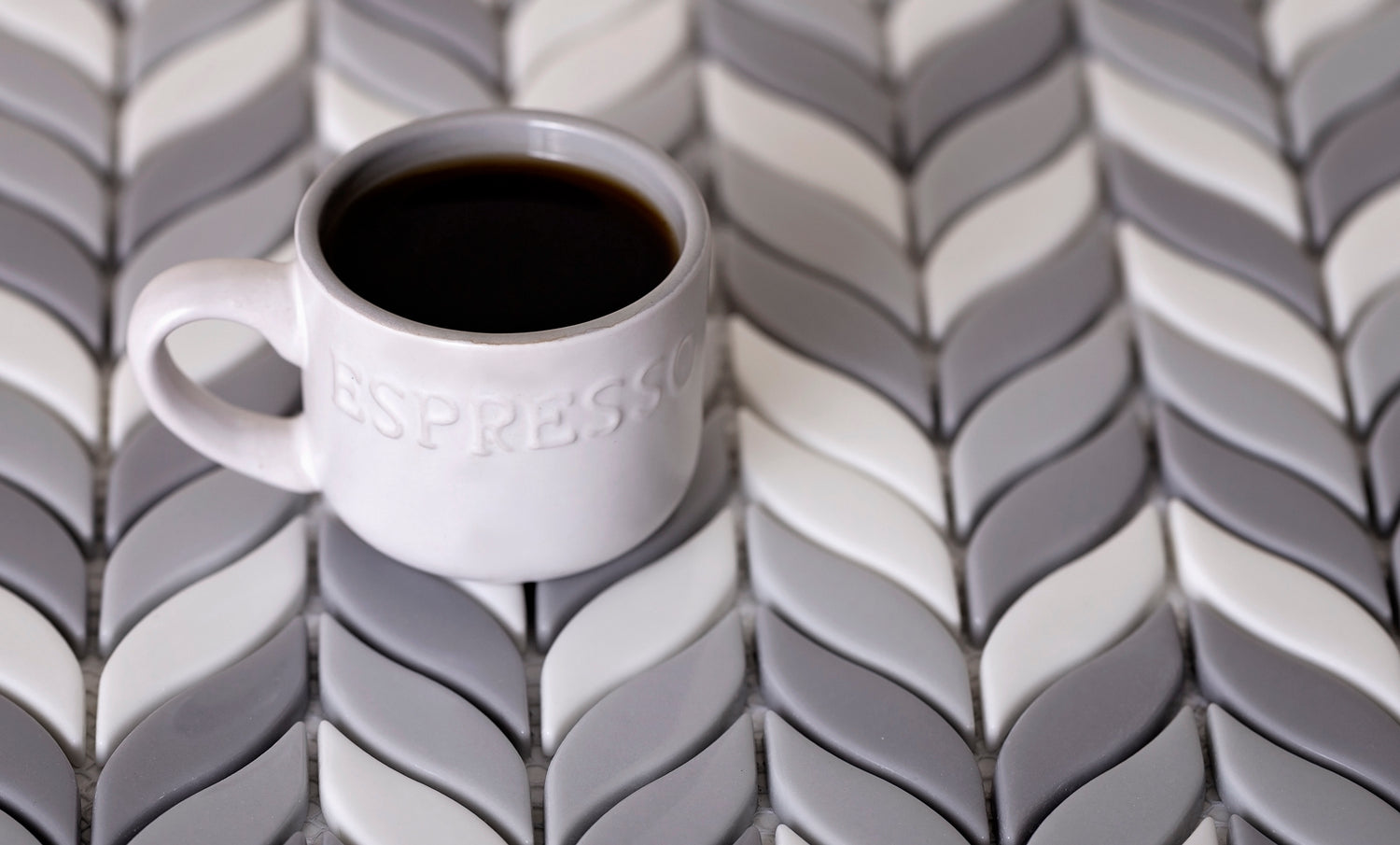 Gray, White 12x12 Glossy Recycled Glass Mosaic tile (10 pack, 9.75 sq ft/case)