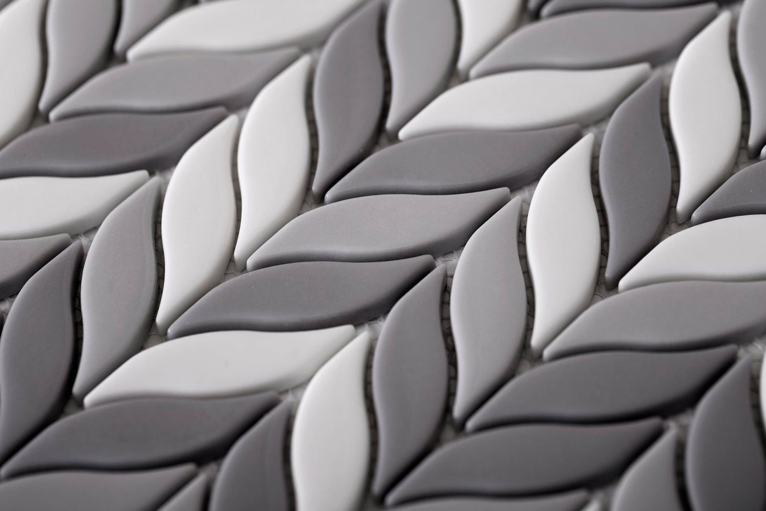 Gray, White 12x12 Glossy Recycled Glass Mosaic tile (10 pack, 9.75 sq ft/case)