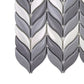 Gray, White 12x12 Glossy Recycled Glass Mosaic tile (10 pack, 9.75 sq. ft./case) - Sample