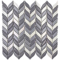 Gray, White 12x12 Glossy Recycled Glass Mosaic tile (10 pack, 9.75 sq. ft./case) - Sample