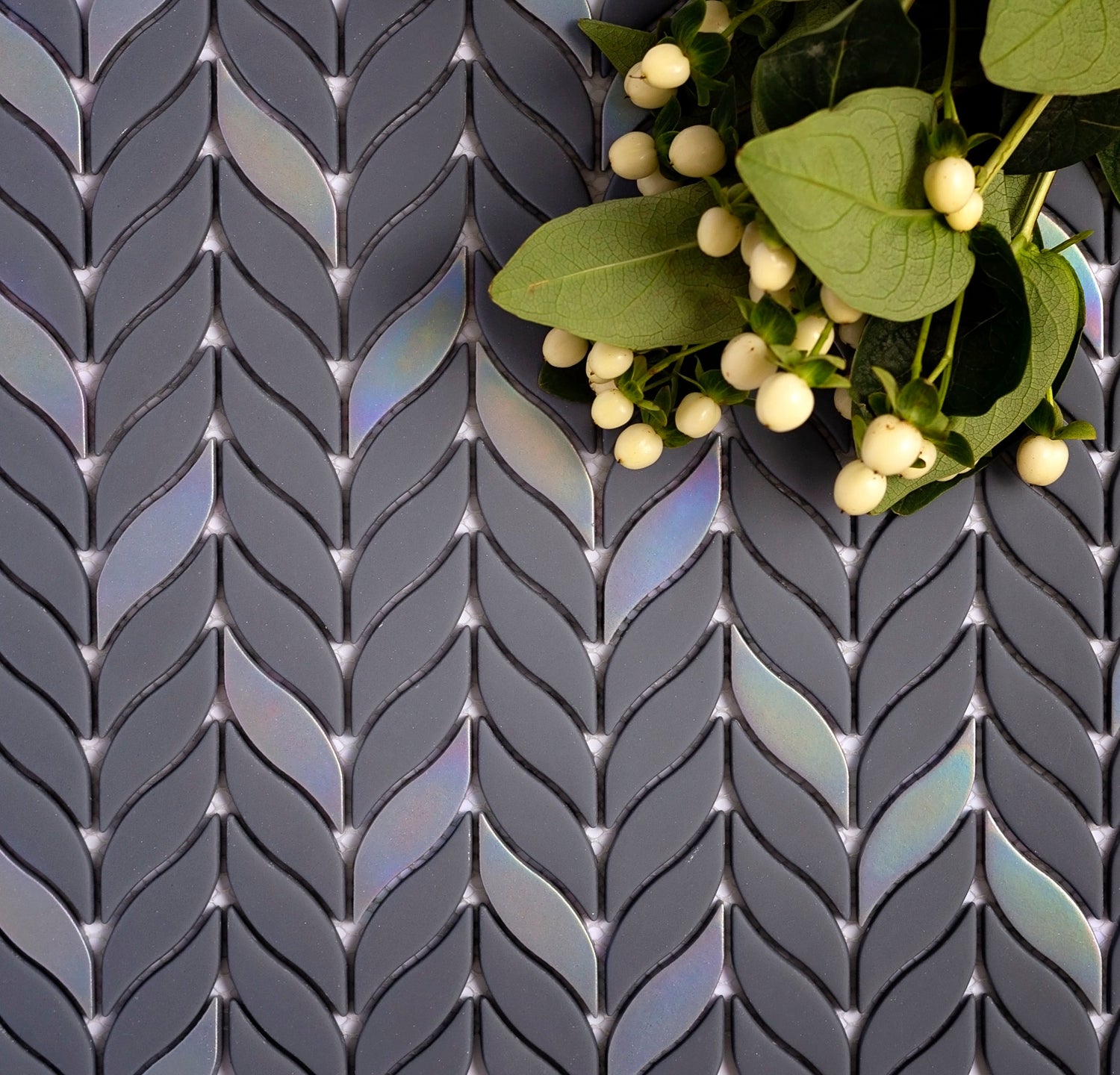 Anchor Gray 12x12 Matte Recycled Glass Mosaic tile (10 pack, 9.75 sq. ft./case) - Sample