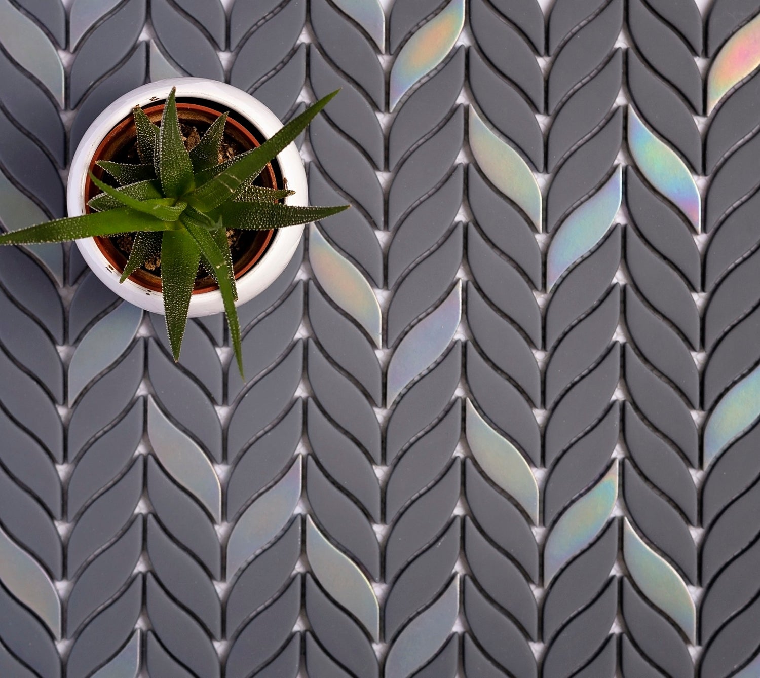 Anchor Gray 12x12 Matte Recycled Glass Mosaic tile (10 pack, 9.75 sq. ft./case) - Sample