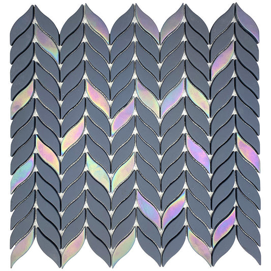 Sample-Anchor Gray 12x12 Matte Recycled Glass Mosaic tile (10 pack, 9.75 sq ft/case)