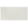 Snow White matte fluted ceramic wall tile in large 24x48 inch format with horizontal grooves