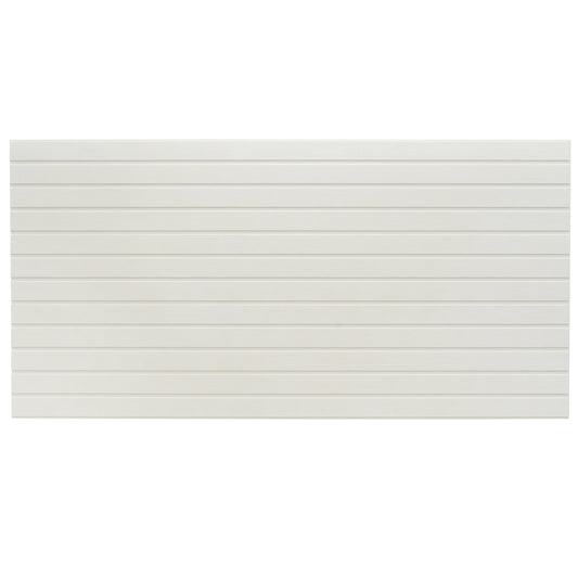Bois 24x48 Snow White Ceramic Large Format Fluted Wall Tile (2 Pack, 15.5 sq ft/case) - Sample