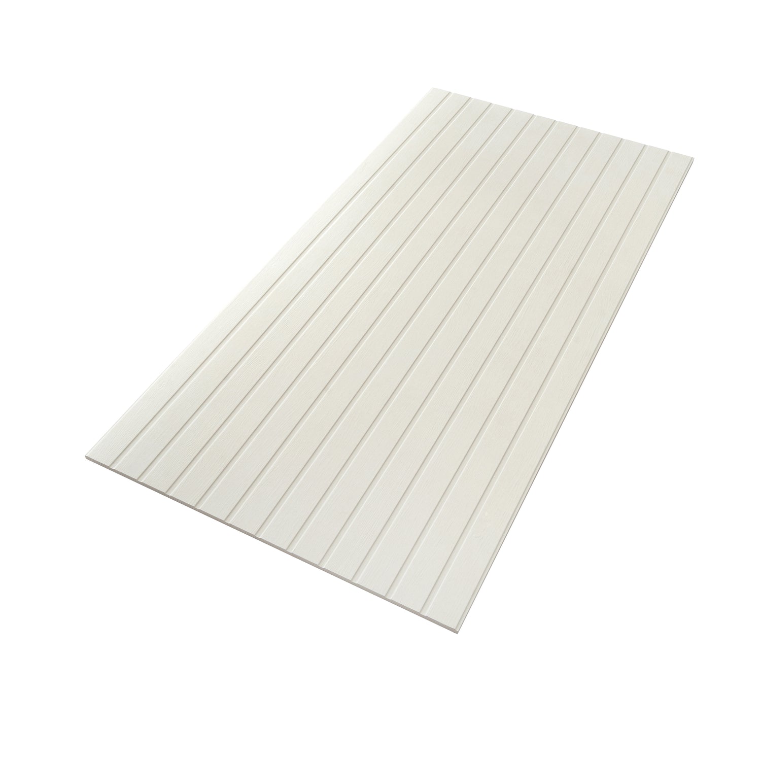 Bois 24x48 Snow White Ceramic Large Format Fluted Wall Tile (2 Pack, 15.5 sq ft/case)
