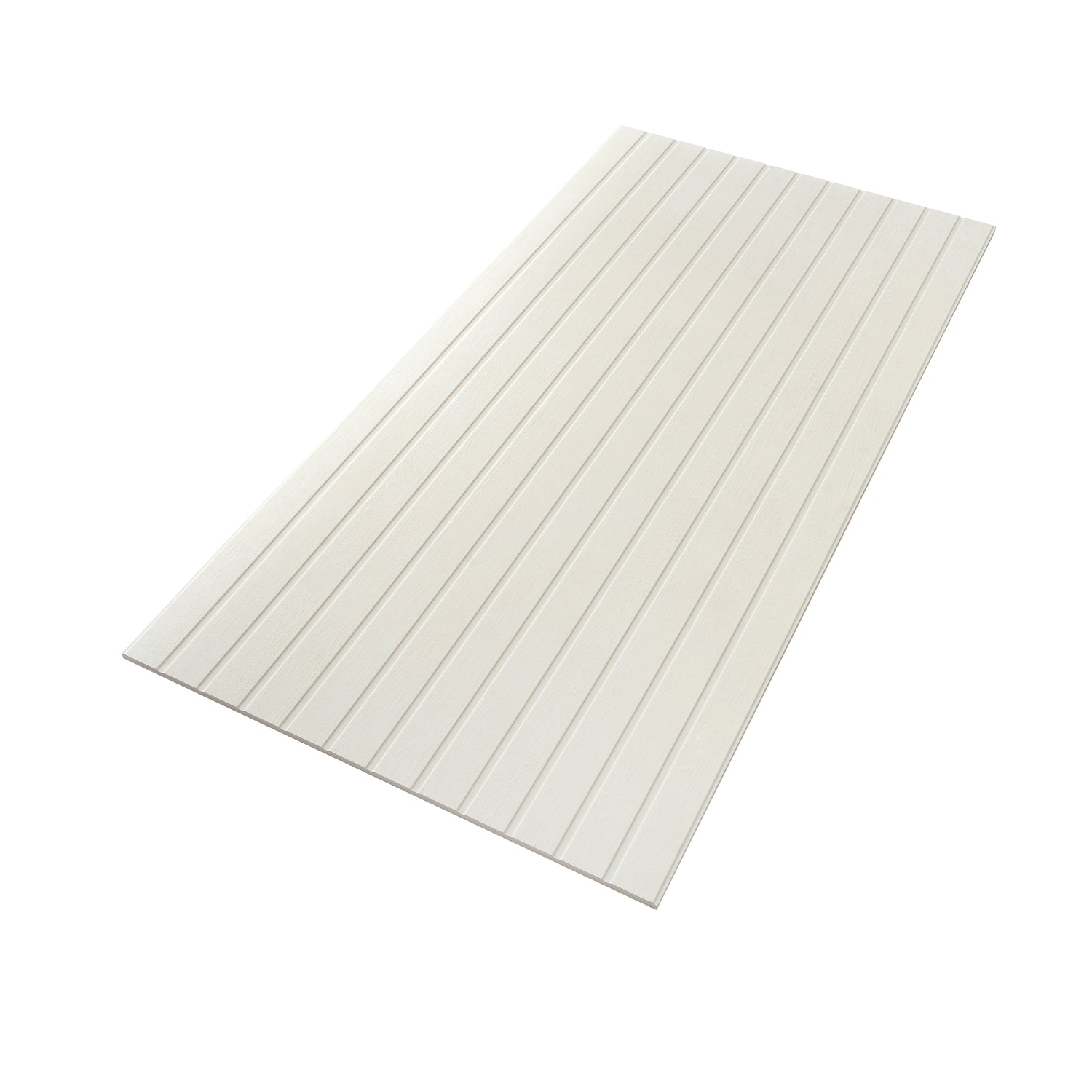 Bois 24x48 Snow White Ceramic Large Format Fluted Wall Tile (2 Pack, 15.5 sq ft/case) - Sample