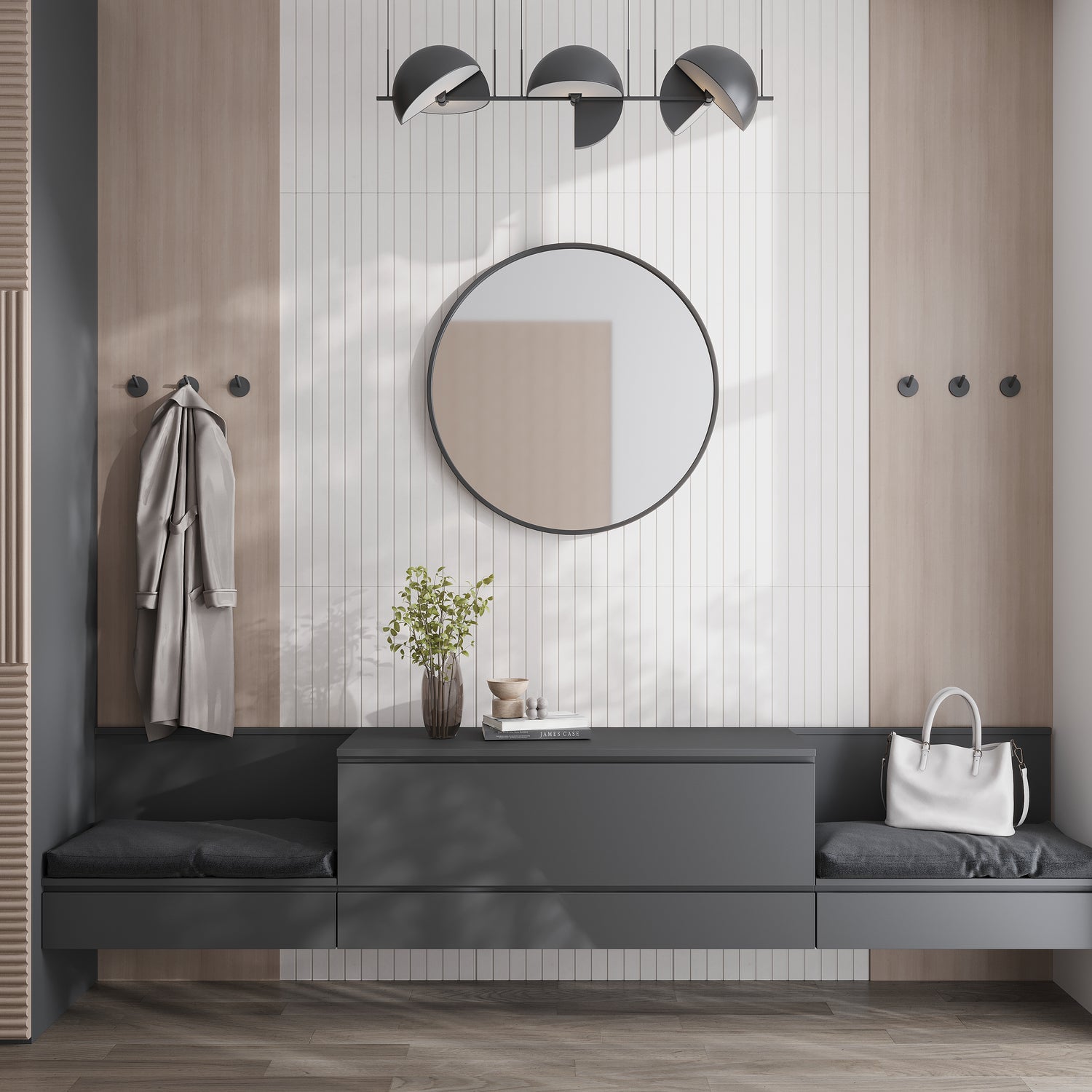 Bois 24x48 Snow White Ceramic Large Format Fluted Wall Tile (2 Pack, 15.5 sq ft/case)