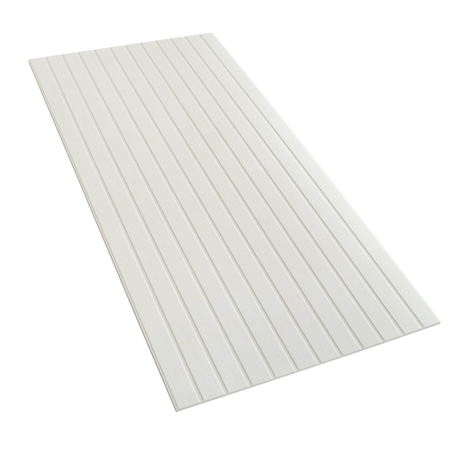 Bois 24x48 Snow White Ceramic Large Format Fluted Wall Tile (2 Pack, 15.5 sq ft/case) - Sample