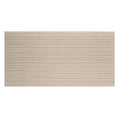 Warm white taupe ceramic large rectangular fluted wall tile with horizontal grooves