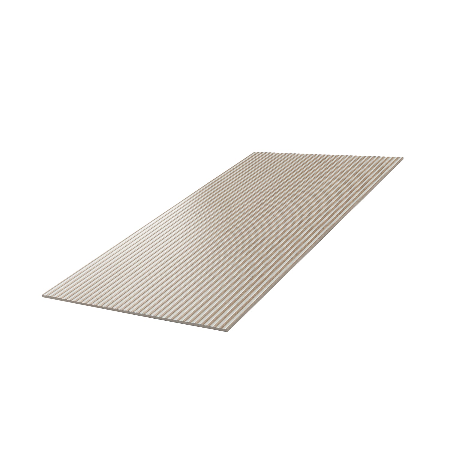 Bois 24x48 Warm White Taupe Ceramic Large Format Fluted Wall Tile (2 Pack, 15.5 sq ft/case)