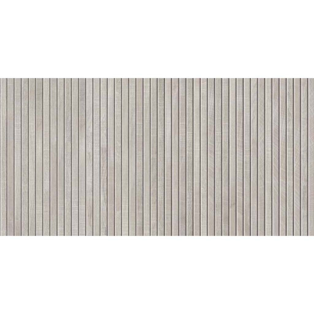 Bois Ribbon 23.77 in. x 47.25 in. Matte Gray Porcelain Deco Wall and Floor Tile (15.49 sq ft/case) (2-pack) - Sample