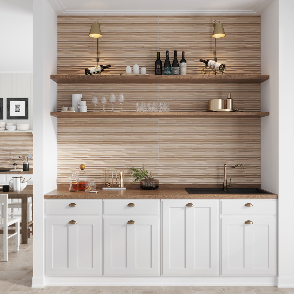 Oak 16x48 Matte Ceramic Deco Tile (3 pack,15.5 sq ft/case) - Sample