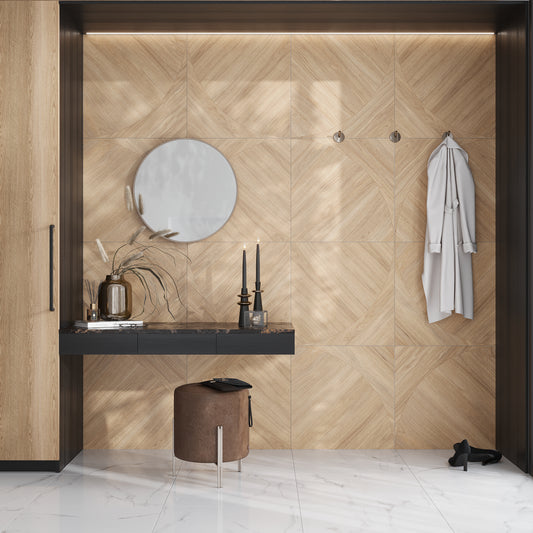 Honey Wood 24x24 Matte Arch Porcelain Large Tile (3 pack, 11.63 sq ft/case)