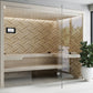 Sample - Dark Brown Beige 16x48 Matte Chevron Ceramic Large Format Tile (3 pack, 15.5 sq ft/case)