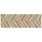 Sample - Dark Brown Beige 16x48 Matte Chevron Ceramic Large Format Tile (3 pack, 15.5 sq ft/case)