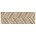 Sample - Dark Brown Beige 16x48 Matte Chevron Ceramic Large Format Tile (3 pack, 15.5 sq ft/case)