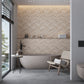 Sample - Dark Brown Beige 16x48 Matte Chevron Ceramic Large Format Tile (3 pack, 15.5 sq ft/case)