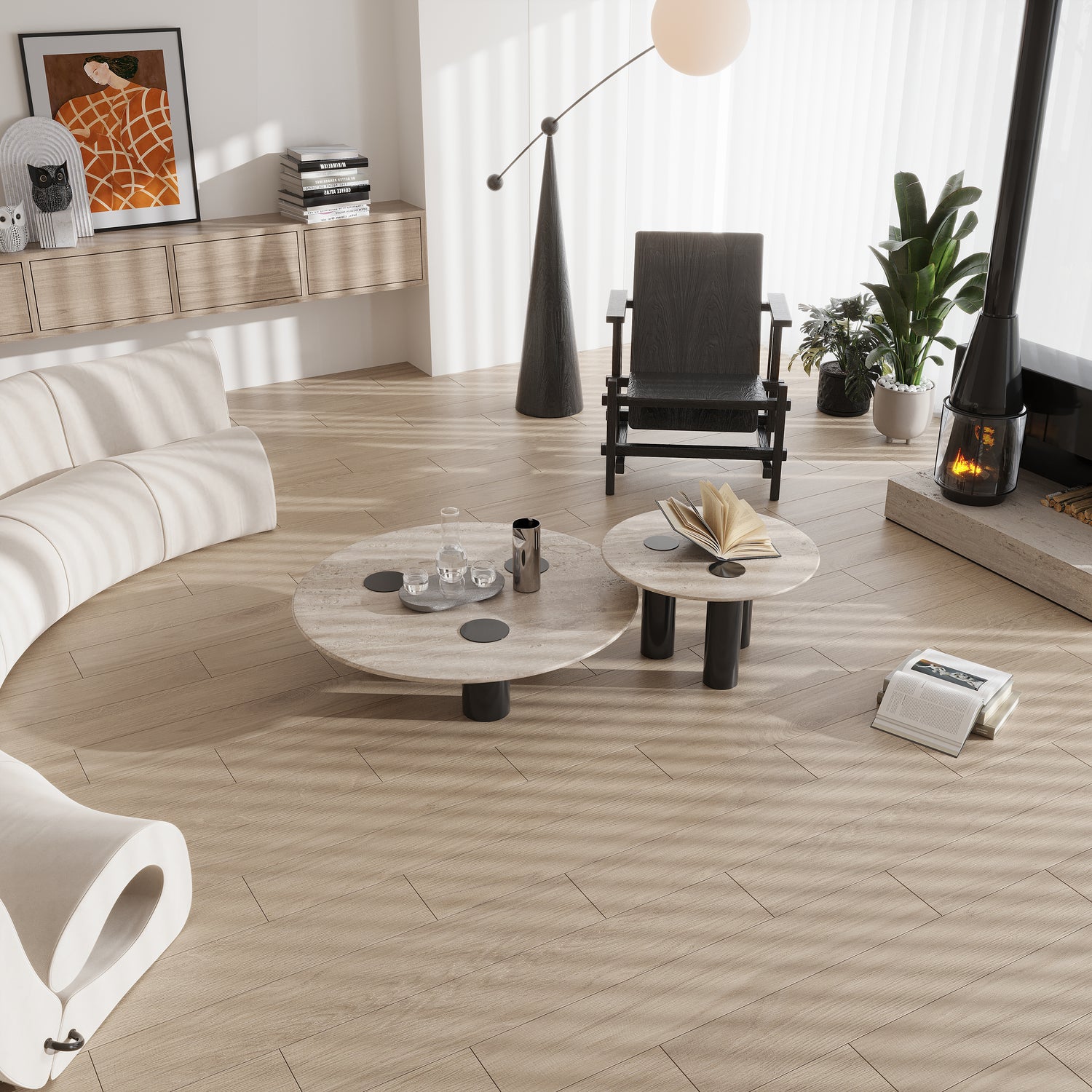 Bois 10x60 Honey Wood Porcelain Large Format Plank Wall and Floor Tile (3 Pack, 12.11 sq ft/case)