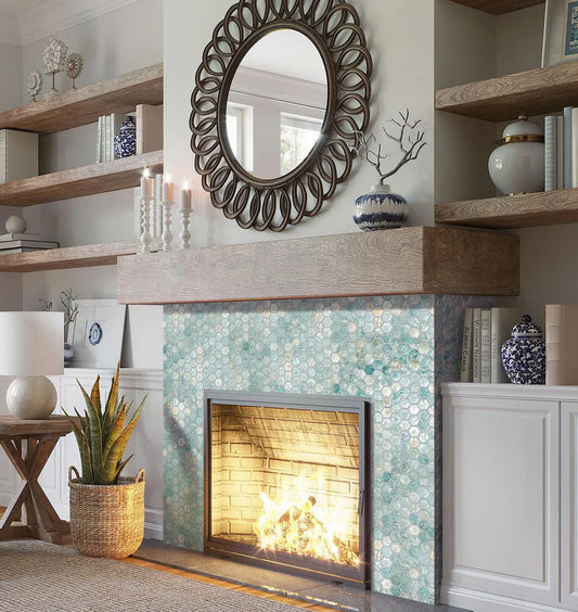 Verre 11.7 in. x 11.8 in. Matte Blue Glass Mosaic Wall and Floor Tile (10 Cases, 96 sq ft/Pallet)