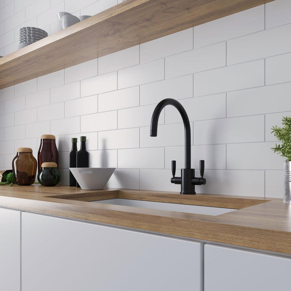 White 4x12 Matte Ceramic Subway Tile (35 Cases, 364 sqft/Pallet)