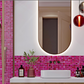 5 pack Pink 11.3 in. x 11.3 in. Polished and Matte Finished Glass Mosaic Tile (4.43 sq ft/case)