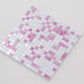 20-pack Mingles 11.6 in. x 11.6 in. Glossy White and Soft Pink Glass Mosaic Wall and Floor Tile (18.69 sq ft/case)