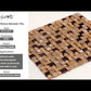 Beige Brown 12x12 Glossy Foiled Square Glass Resin Stone Mosaic Tile (5 pack, 4.75 sq ft/case)