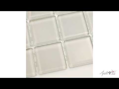 10 pack Lace White 11.8 in. x 11.8 in. 1 in. x 1 in. Polished Glass Mosaic Tile (9.67 sq ft/case)