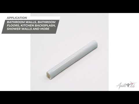 Pistachio Green 0.6x6 Glossy Ceramic Pencil Tile Trim (10 pack, 0.25 sq ft/case) - Sample