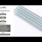 10 pack Gray 0.6-in W x 12-in L High-Quality Glass Glossy Pencil Liner Tile Trim (0.5 Sq ft/case)
