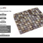 Beige Gray 12x12 Polished Square Glass Resin Stone Mosaic Tile (5 pack, 4.75 sq ft/case) - Sample